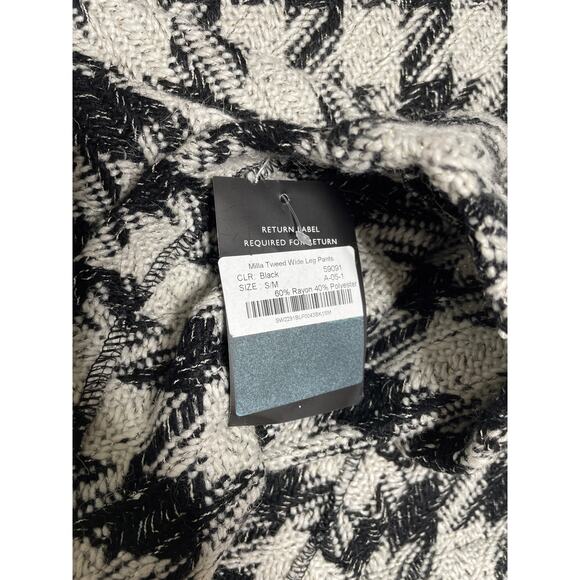 Storets NWT Black & White Houndstooth Wide Leg Womans Pants Size S/M - Picture 8 of 11